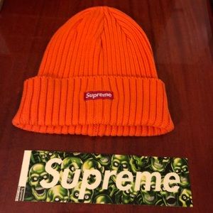 Supreme Overdyed Beanie orange wash
